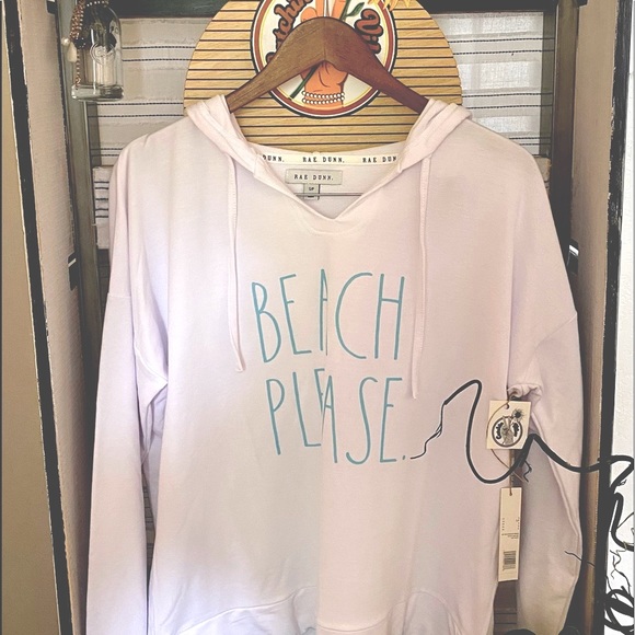 RAE DUNN~ Beach Please~Light Weight Hoodie - Picture 1 of 3